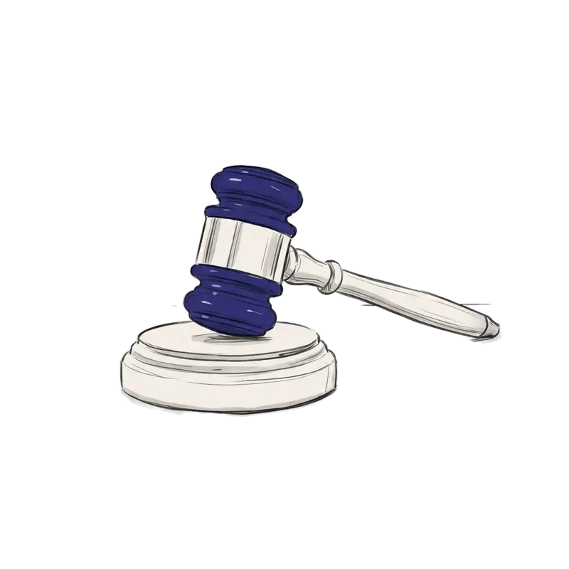 Gavel representing ICO fines up to GBP 17.5 million